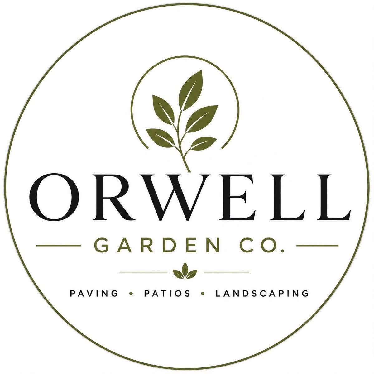 Orwell Garden Co. circular leaf logo
